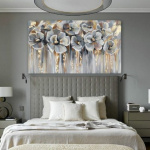 Gold leaf flower painting