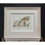 Paintings embroidered with a cross