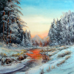 painted with oil paint