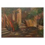 Our backyard paintings oil painting technique