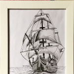 Rapid painting of a sailing ship