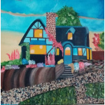 Beautiful house oil painting