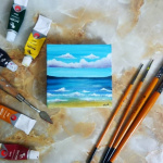 Sea drawing painting